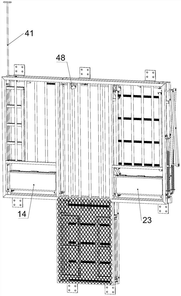 Single-climbing aluminum alloy folding outdoor escape ladder