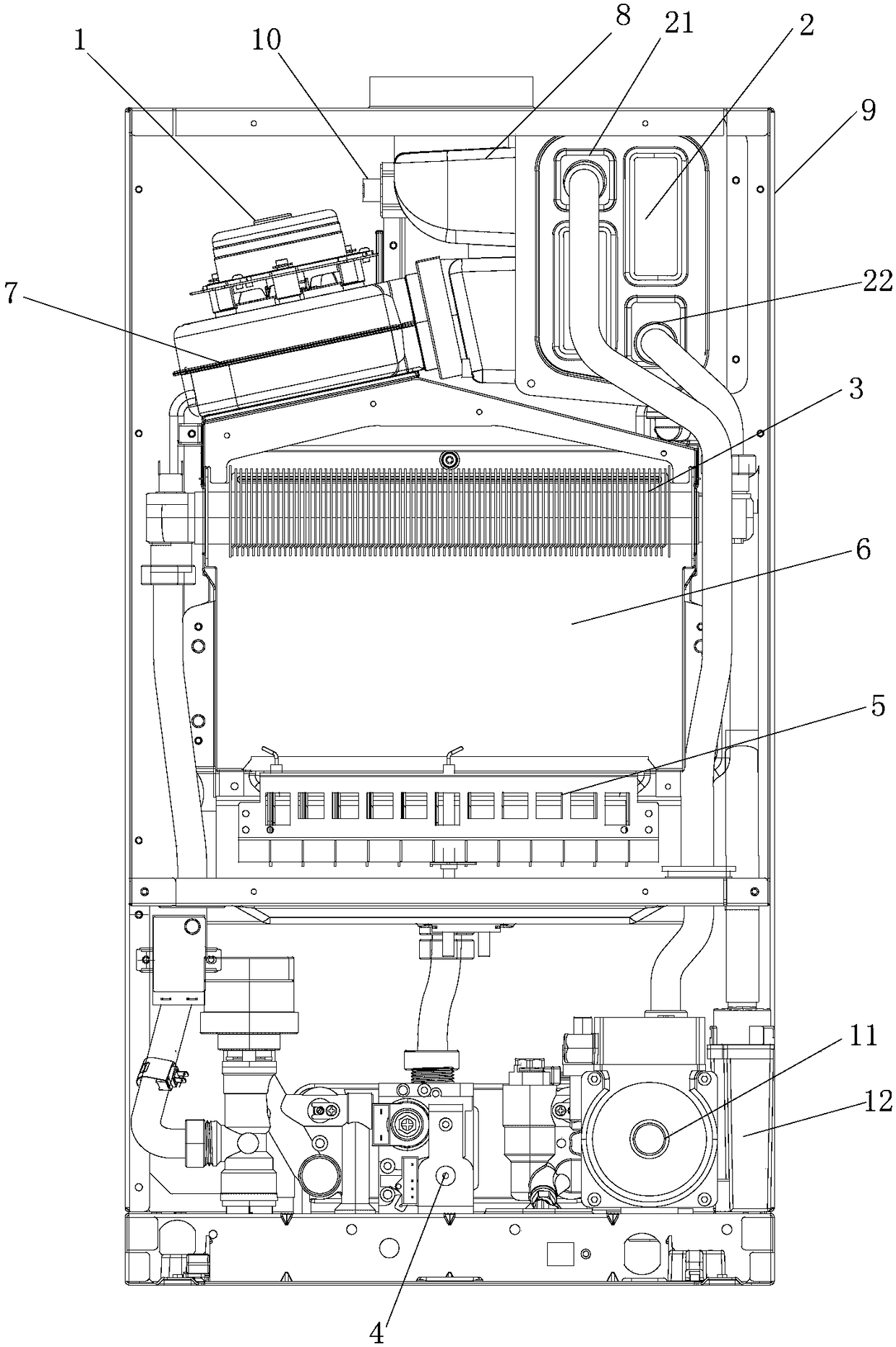 Condensation type gas heating stove