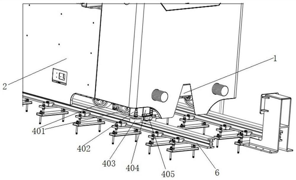 Rail type RGV trolley and transportation system and method