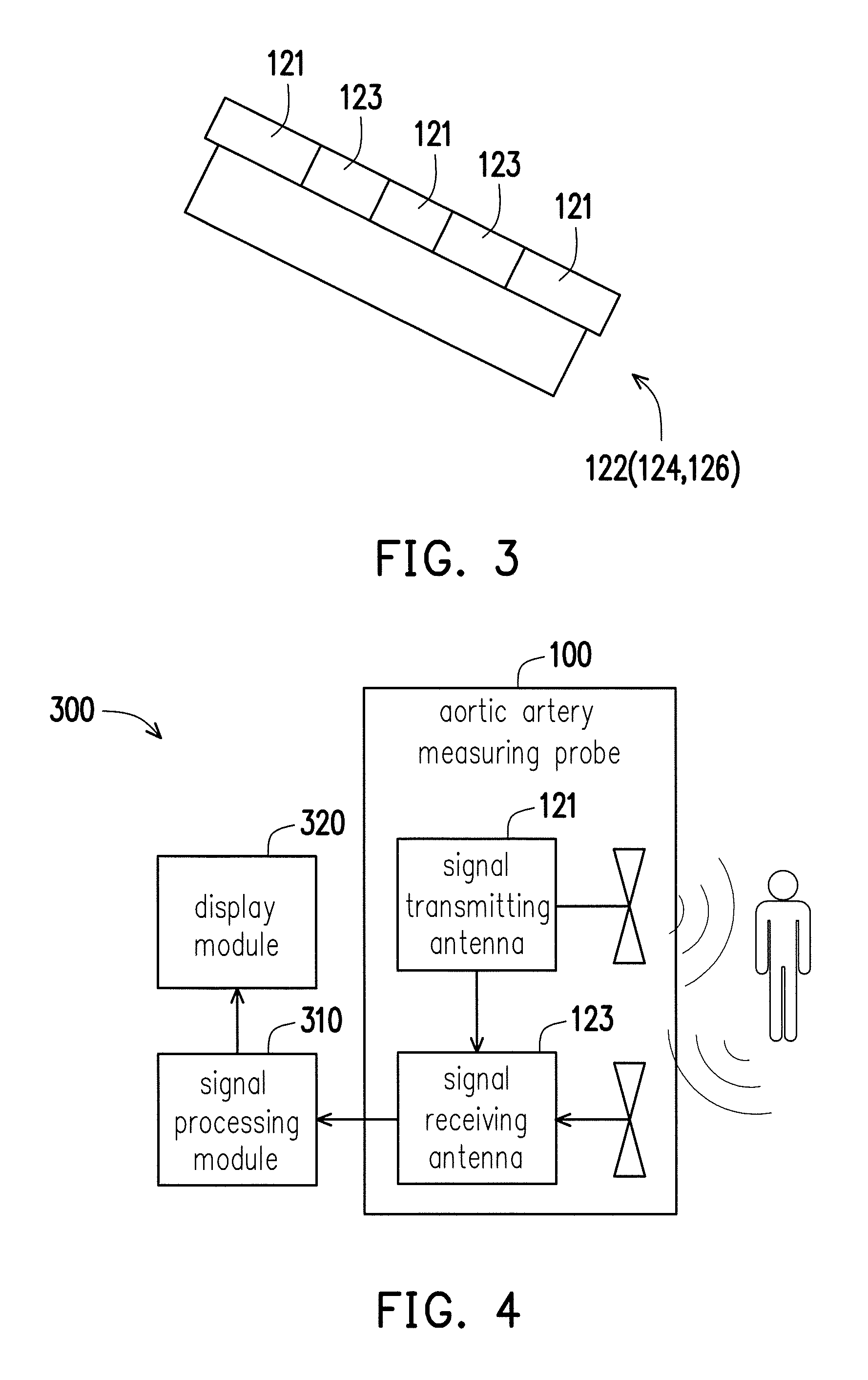 Aortic artery measuring probe, device and method of measuring diameter of aortic artery