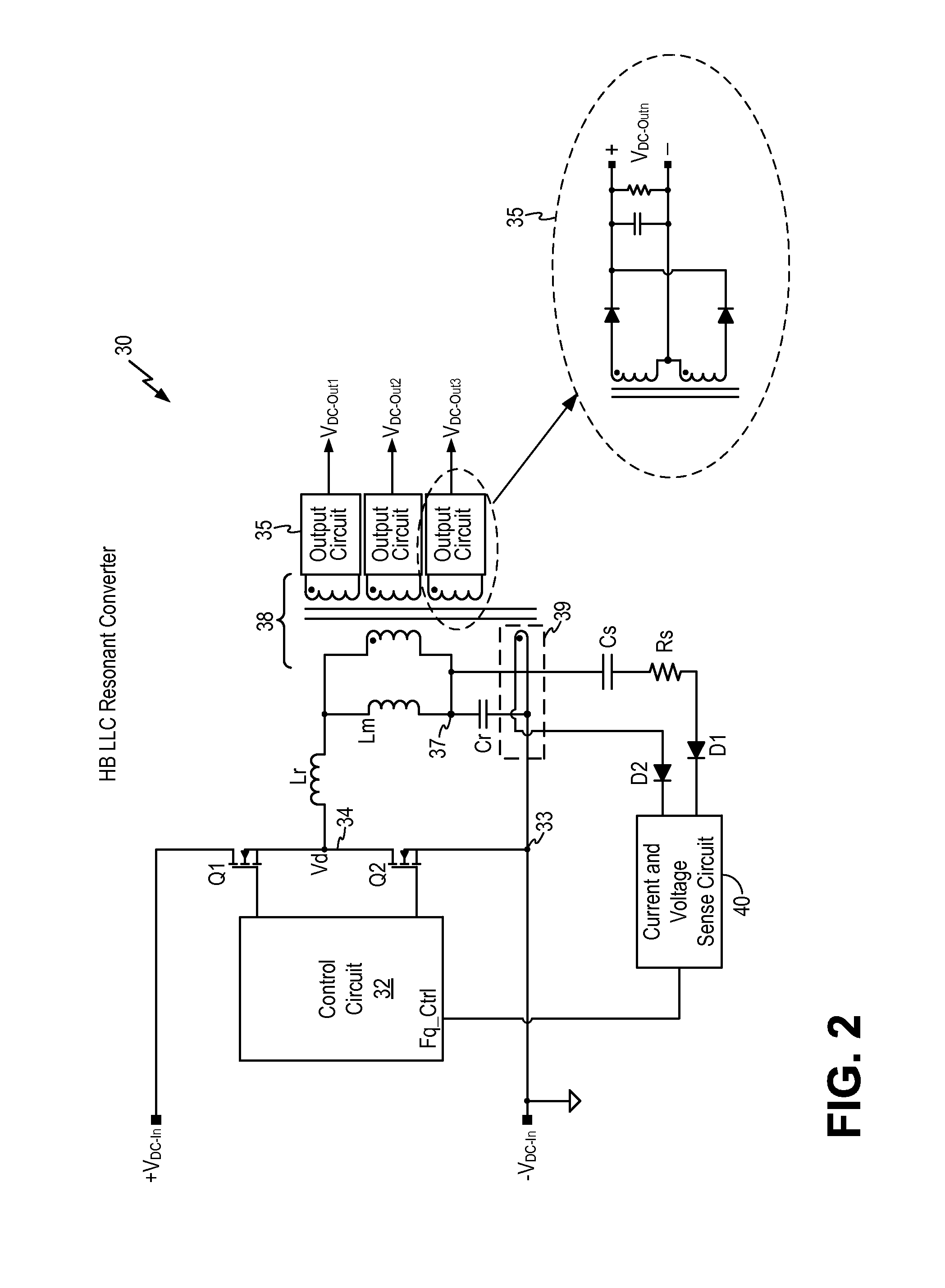 LLC resonant converter with lossless primary-side current feedback