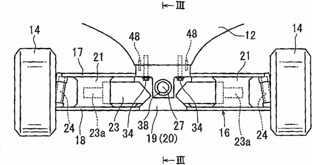 Axle support structures for industrial vehicles