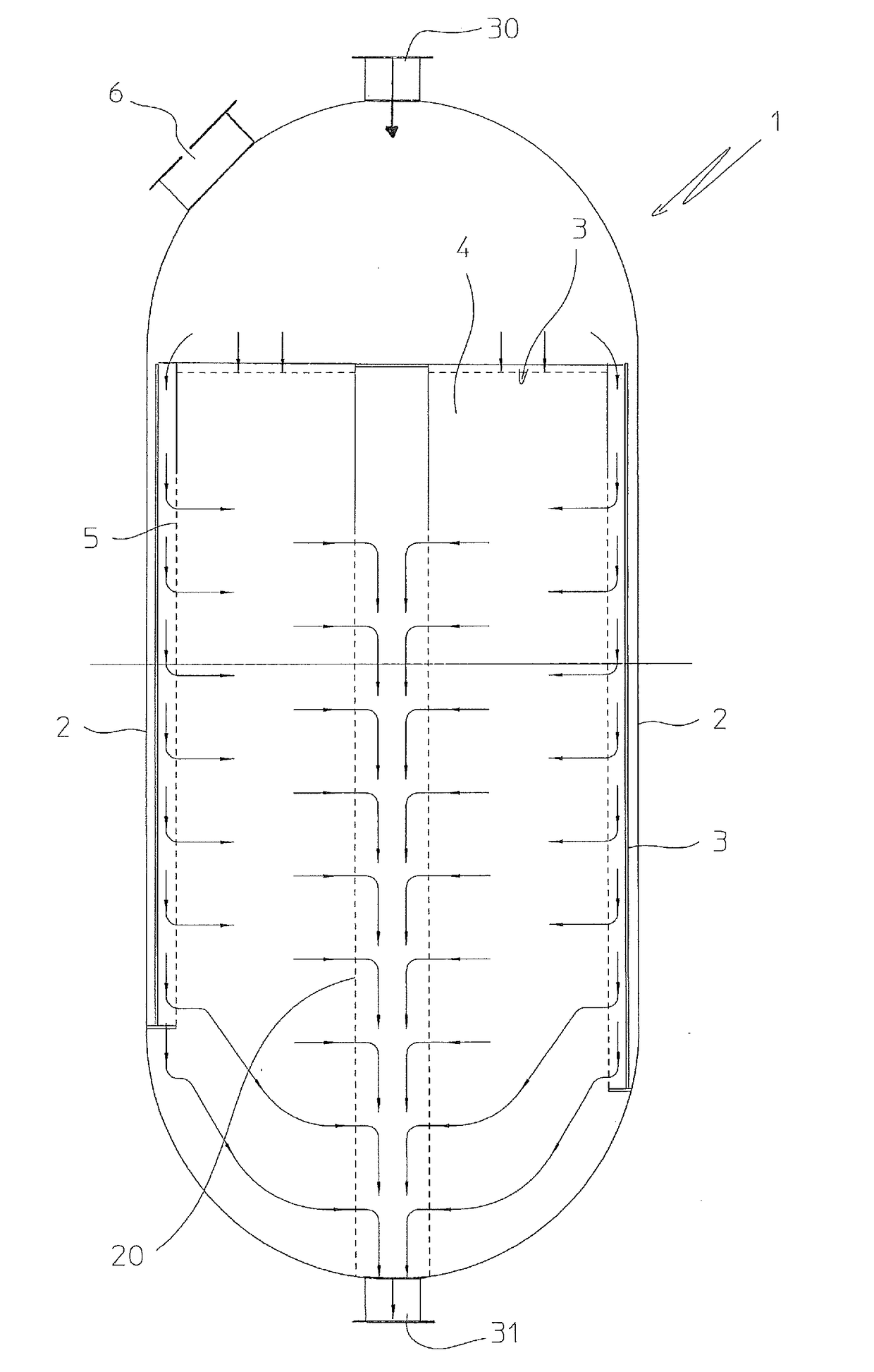 Method for realizing internal walls of catalytic reactors