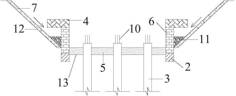 Ultrasoft soil brick molding bed auxiliary bearing platform structure and construction method thereof