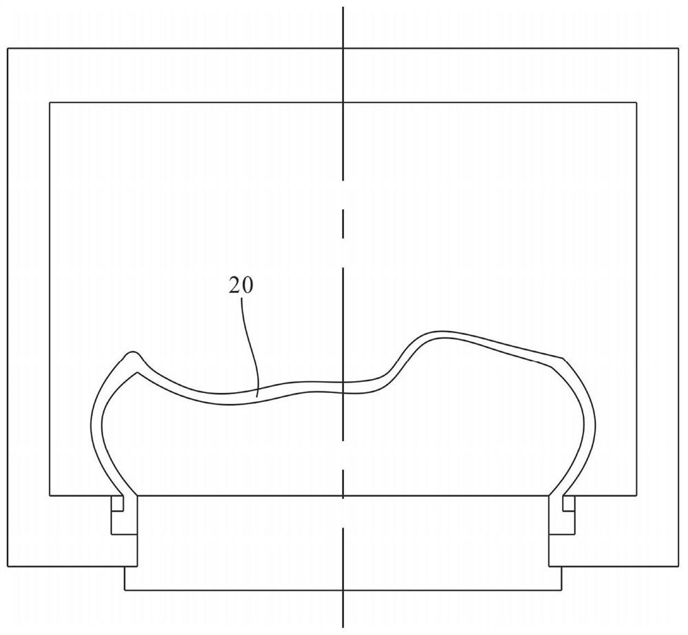 Isostatic pressing device, dry bag type isostatic press and isostatic pressing method