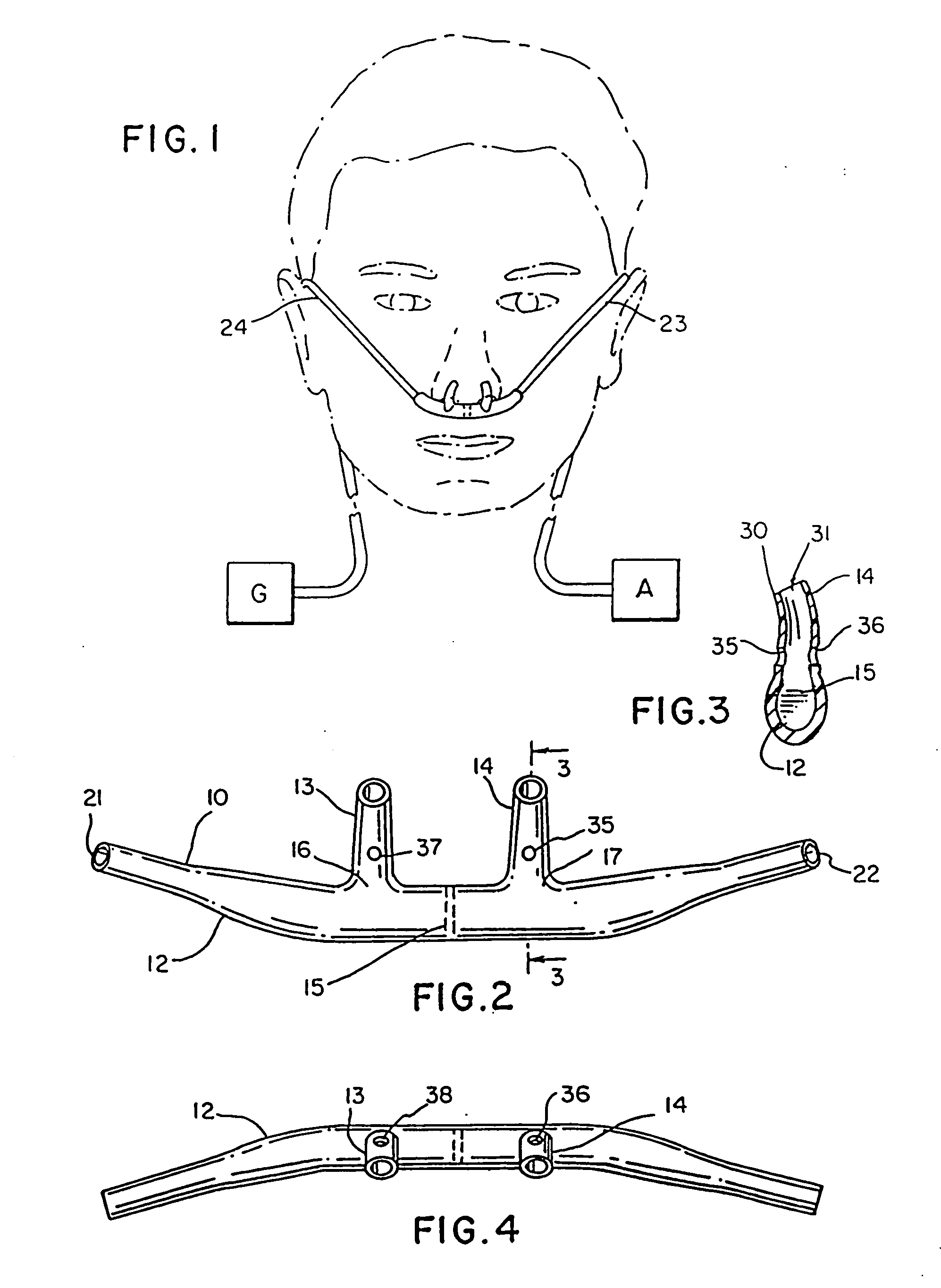 Nasal cannula for acquiring breathing information