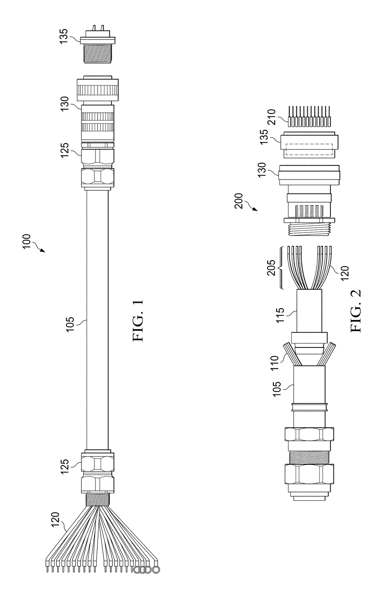 Customized backshell for connector used for steel wire armored cables