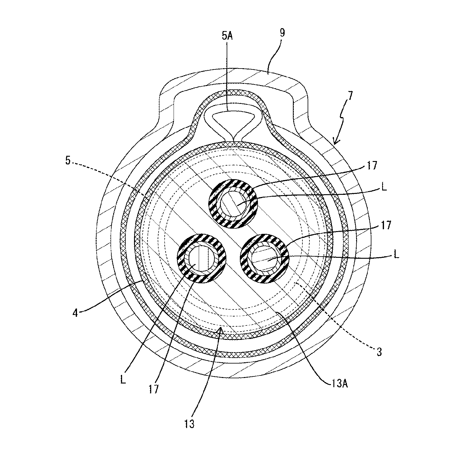 Shield structure for wire harness