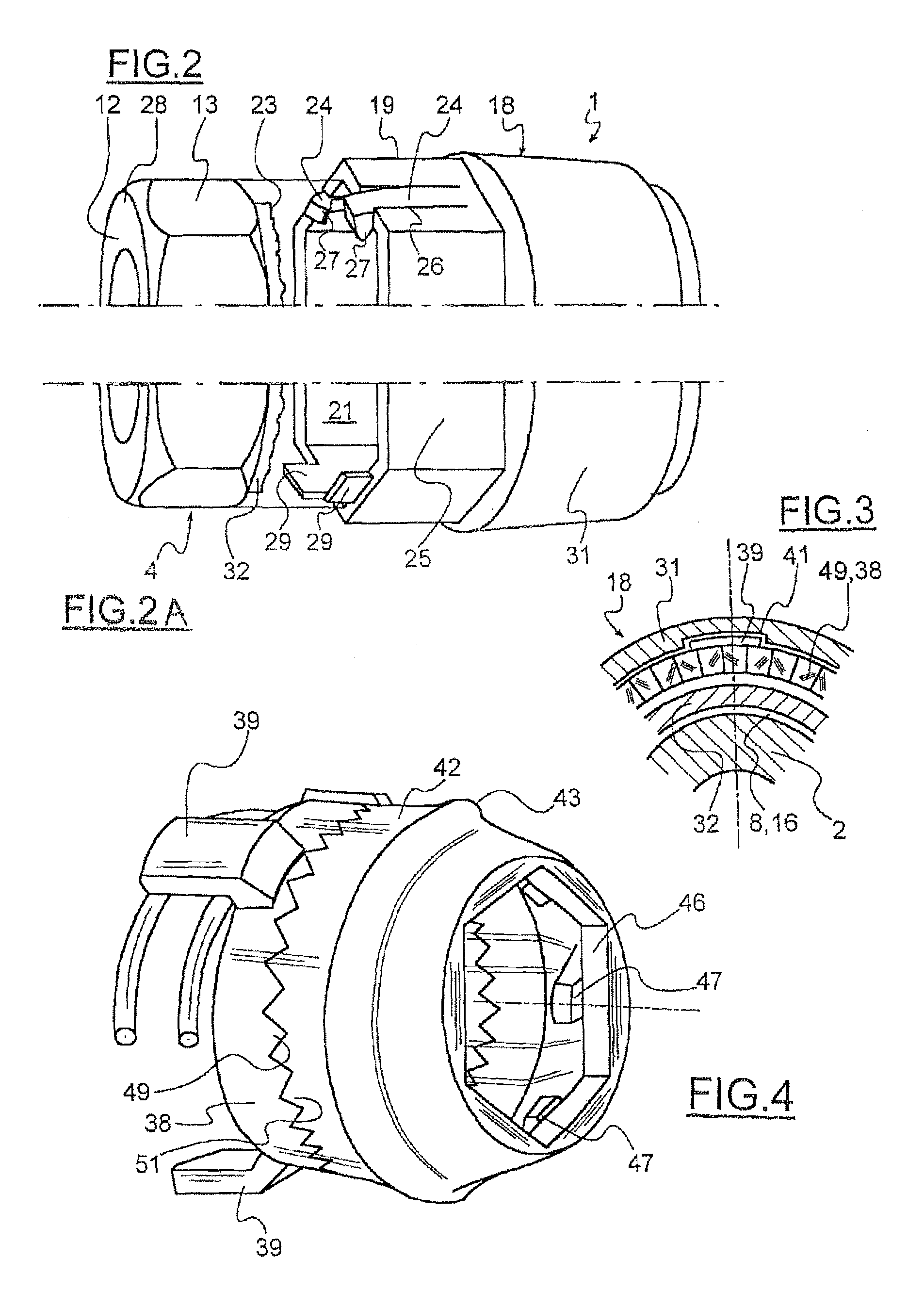 Locking device and a line fitting provided therewith