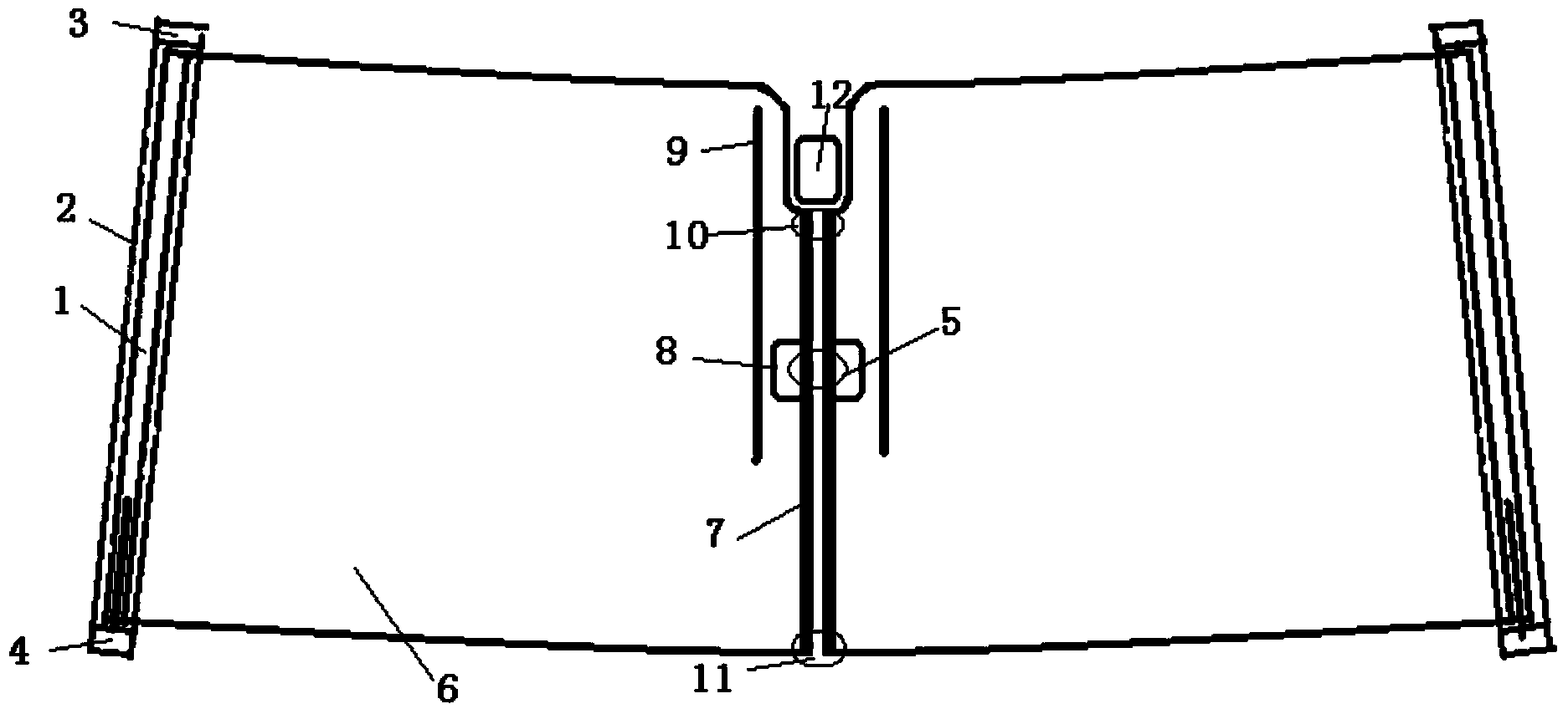 Left-right folio sunshade roller shutter for vehicle windscreen glass