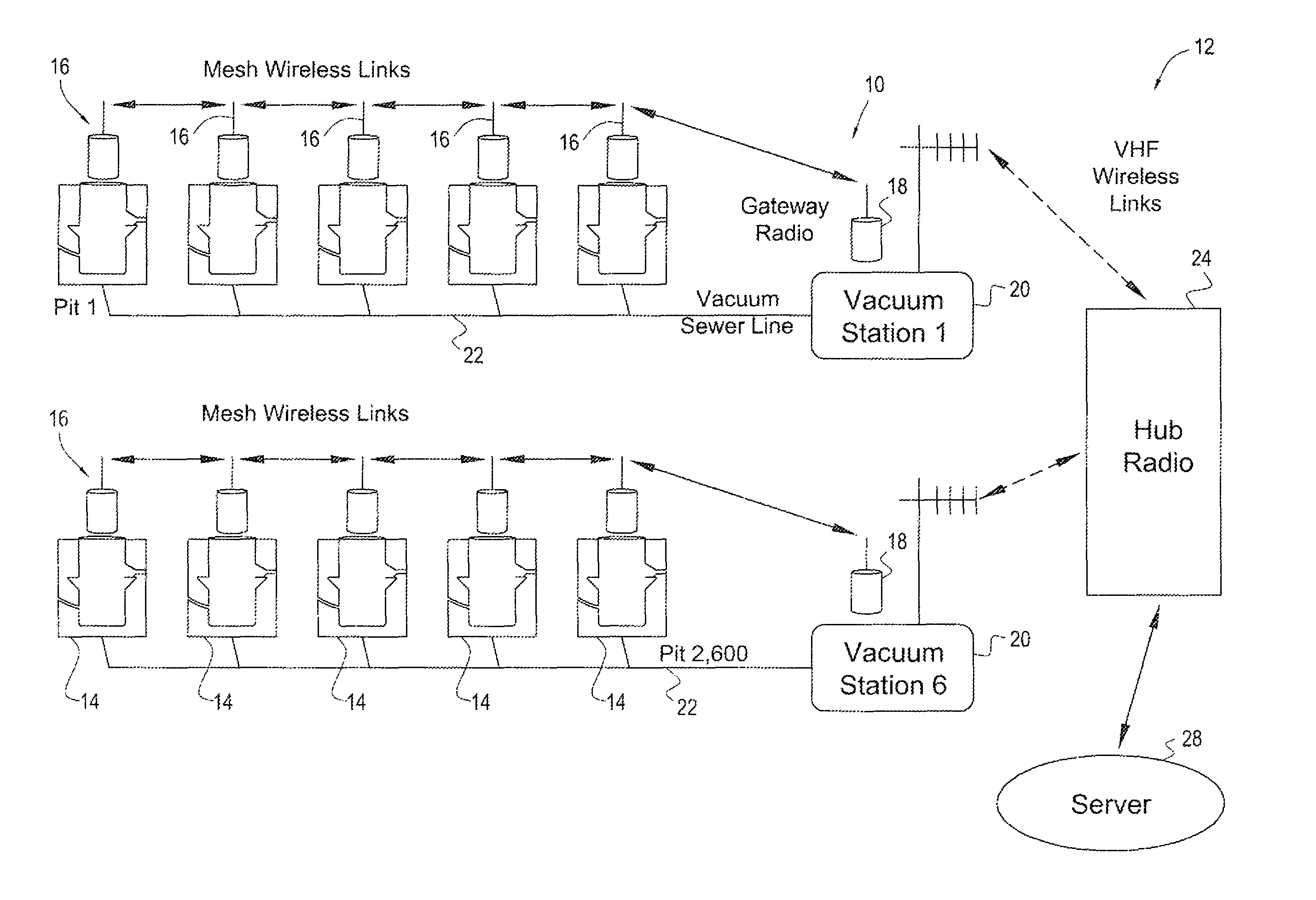 Valve malfunctioning detection system for a vacuum sewer an associated methods