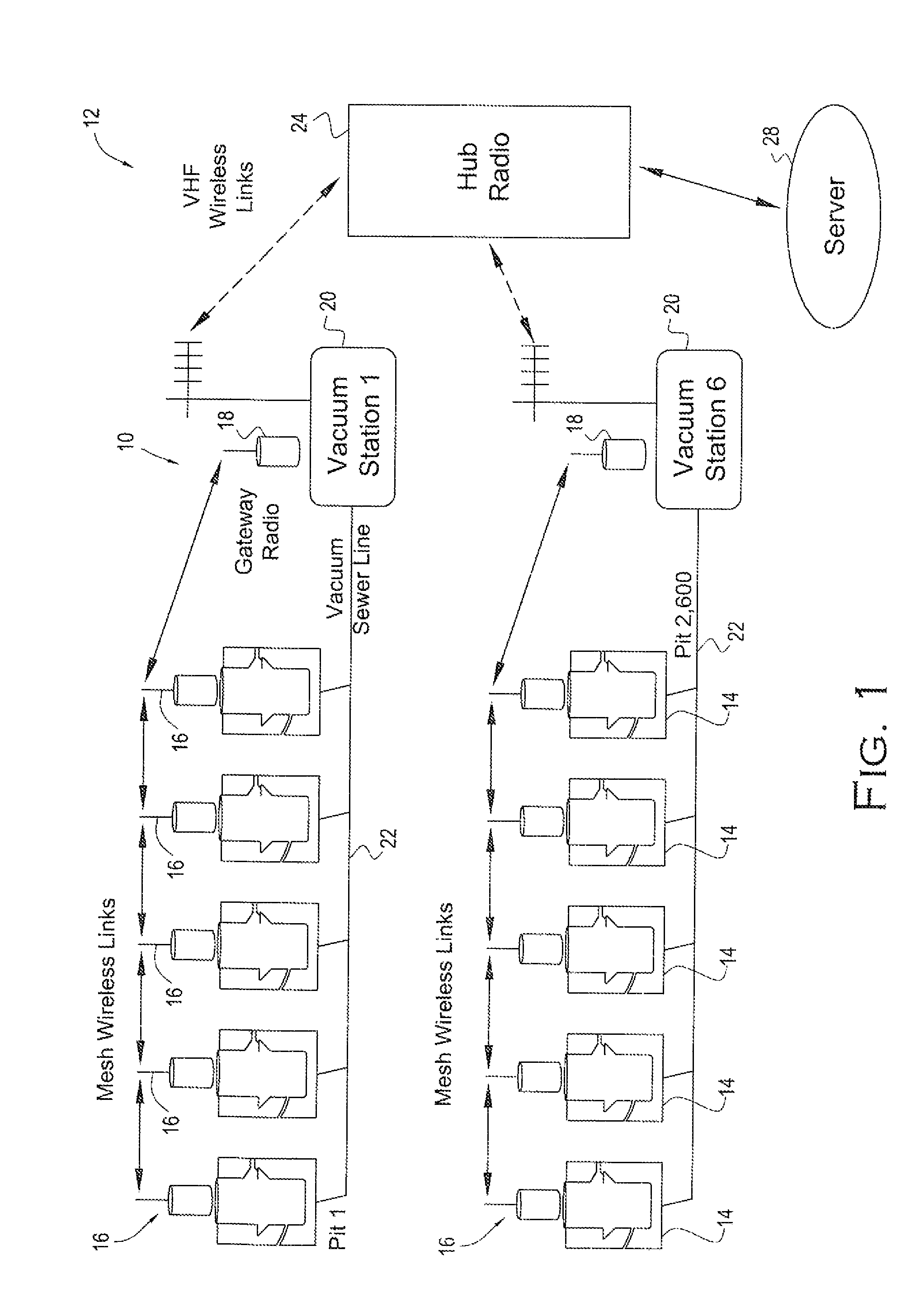 Valve malfunctioning detection system for a vacuum sewer an associated methods