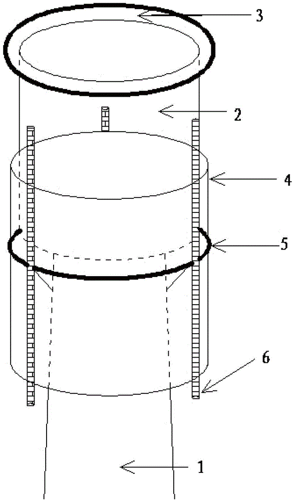 Column-type acceptor for solar tower-type thermal electricity generation and application method thereof