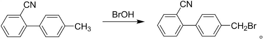 Preparation formula of 4'-bromomethyl-2-cyanobiphenyl