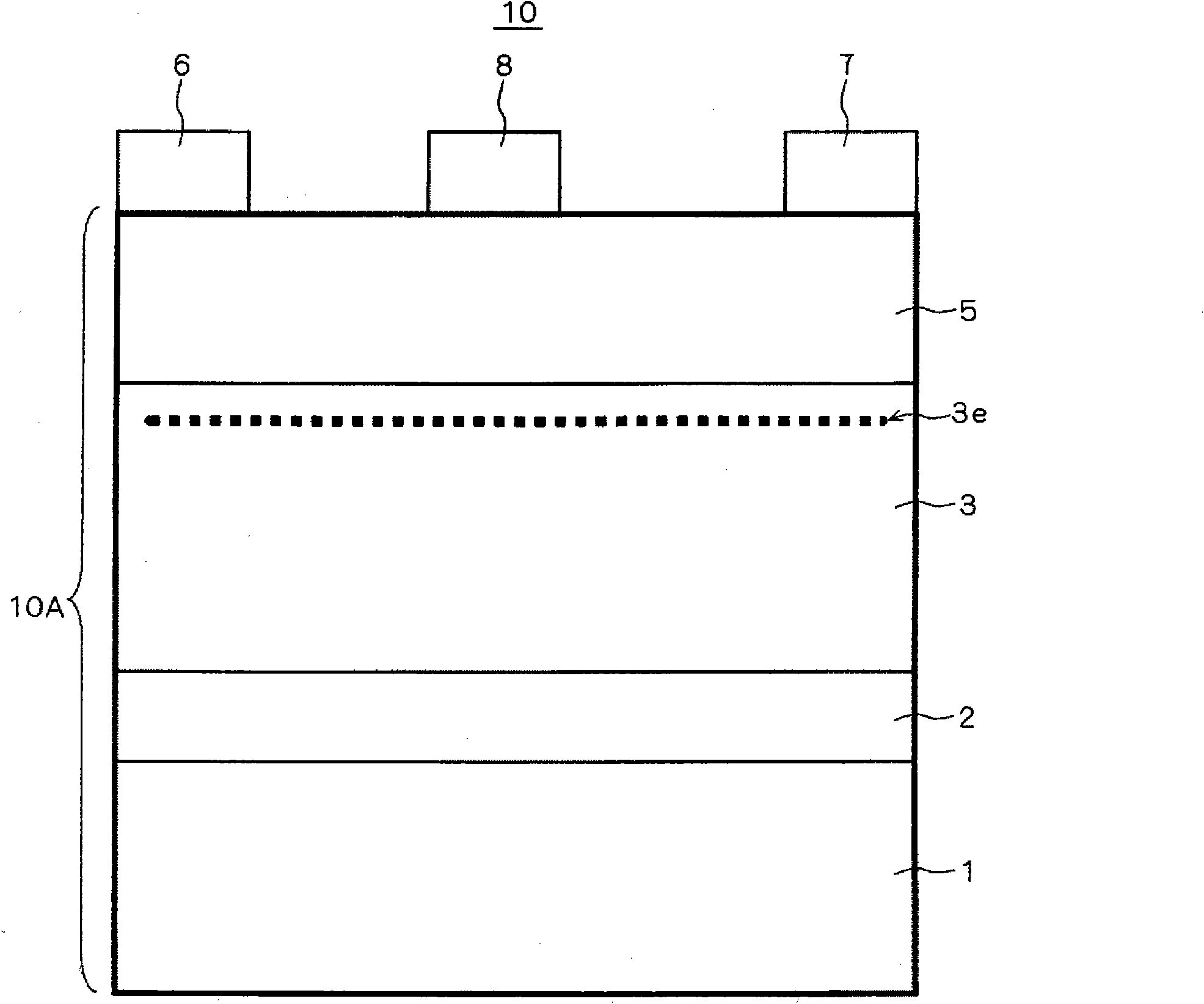 Epitaxial substrate for semiconductor element, semiconductor element, and process for producing epitaxial substrate for semiconductor element