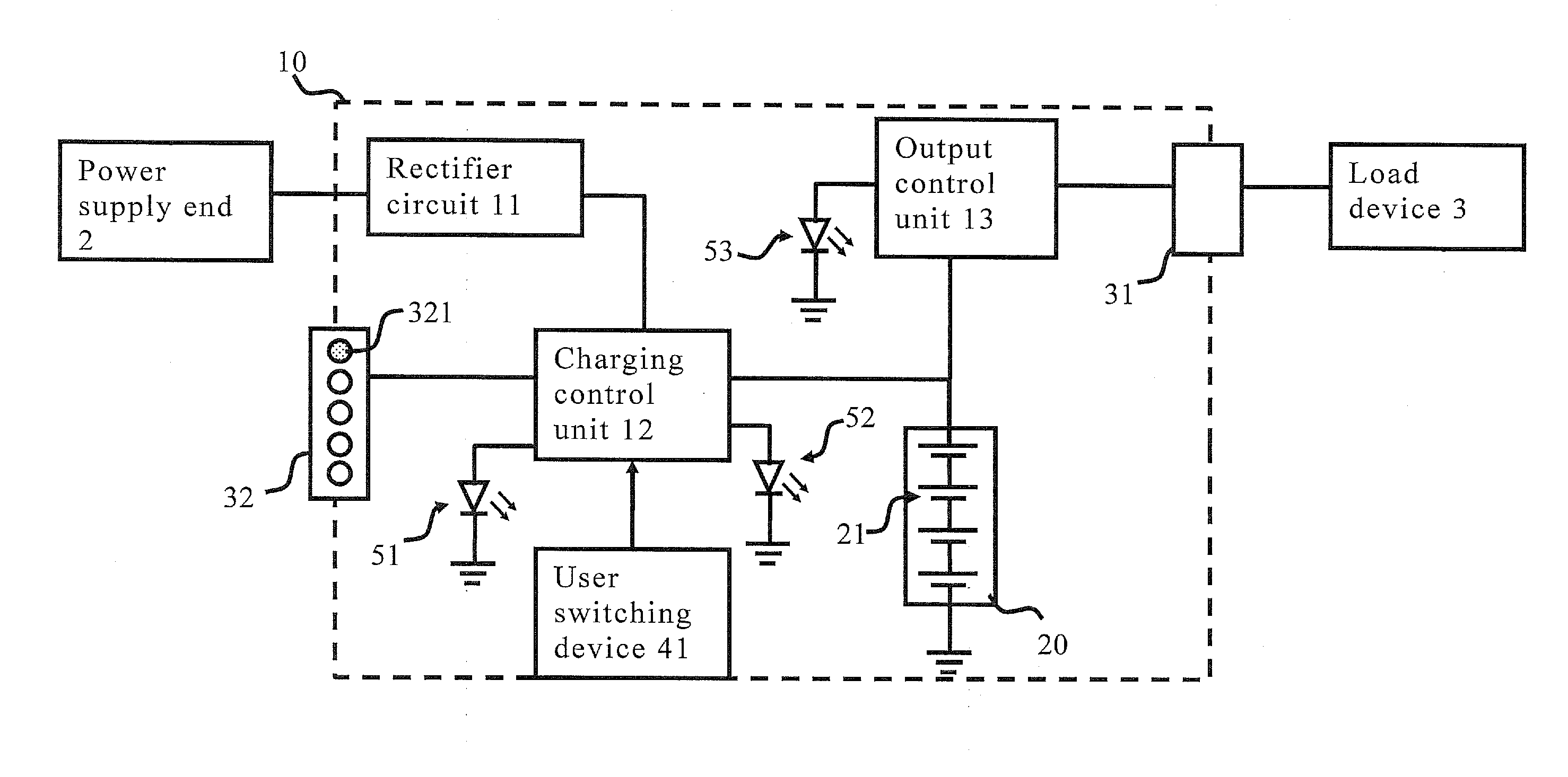 Mobile power supply device and power supply system thereof