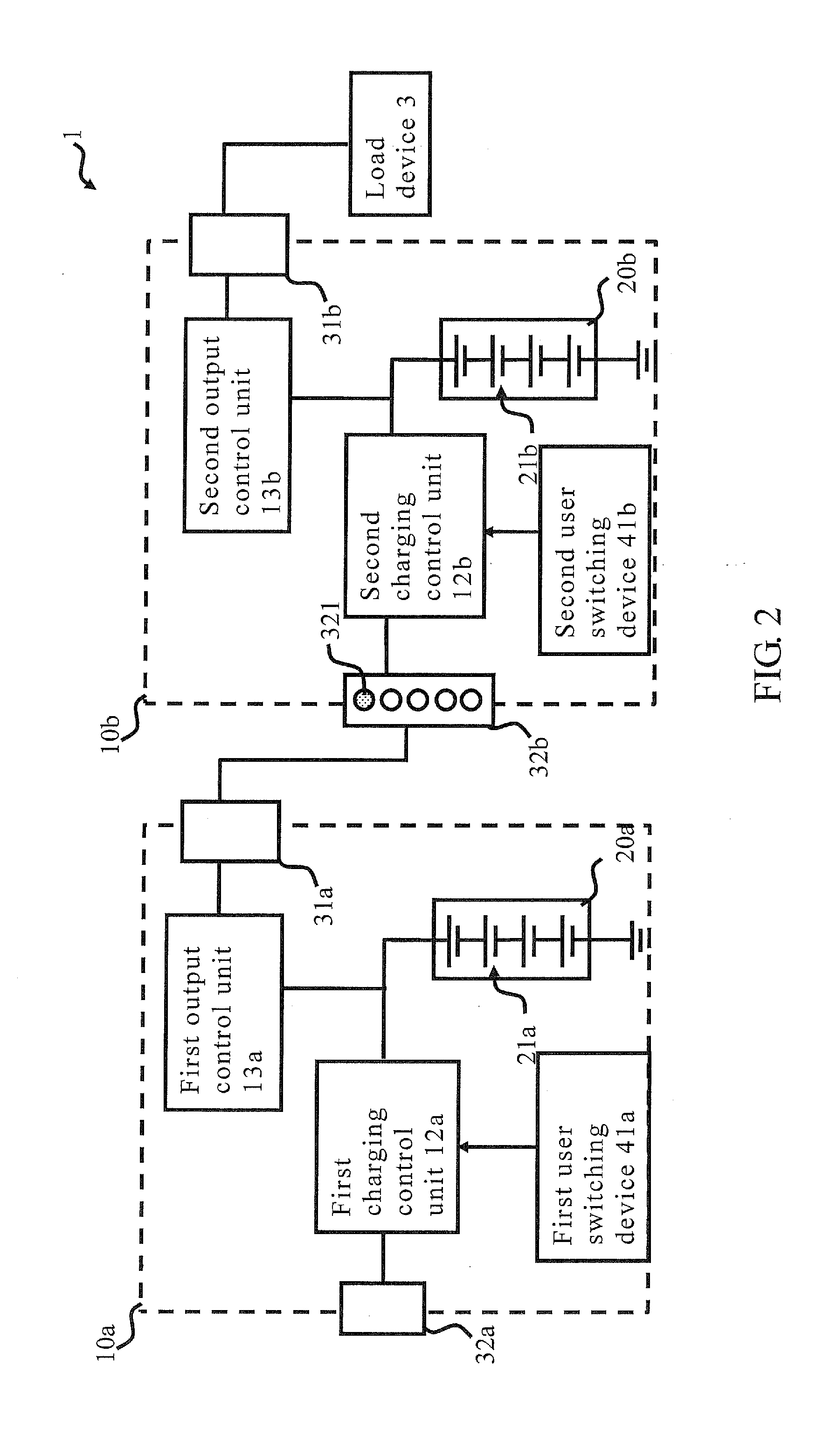 Mobile power supply device and power supply system thereof