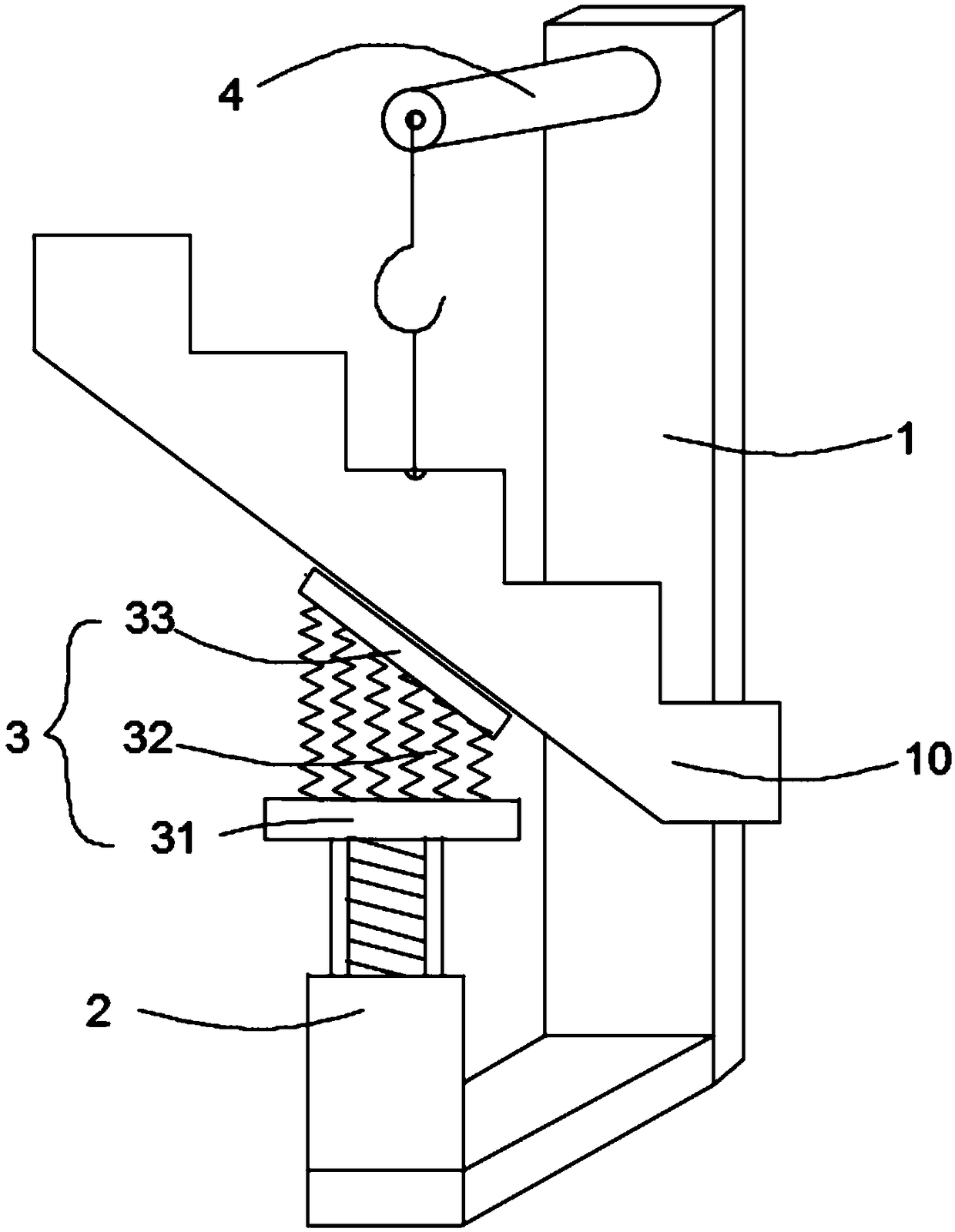 Prefabricated stair temporary support device and application and construction methods thereof