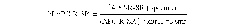 Process for determining a resistance to activated protein C