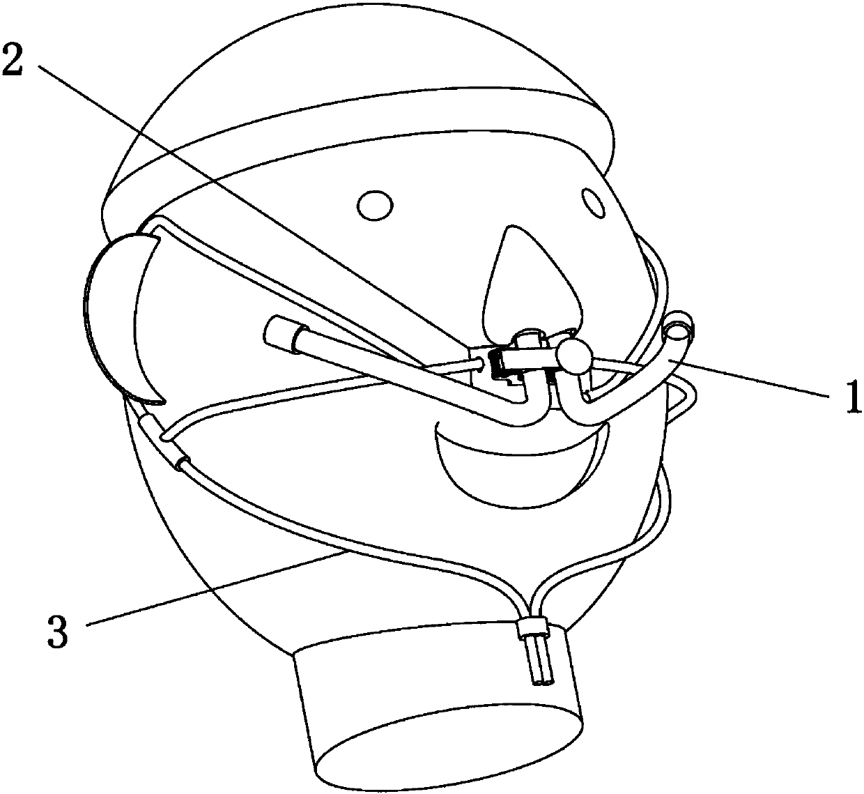 Reverse-expansion nasal catheter fixing device with protective function