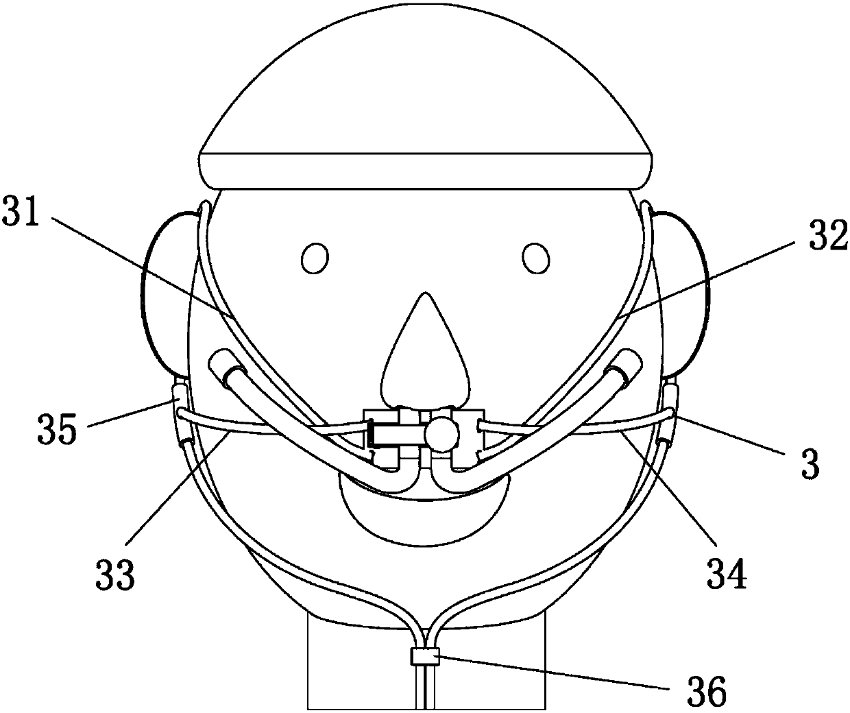Reverse-expansion nasal catheter fixing device with protective function