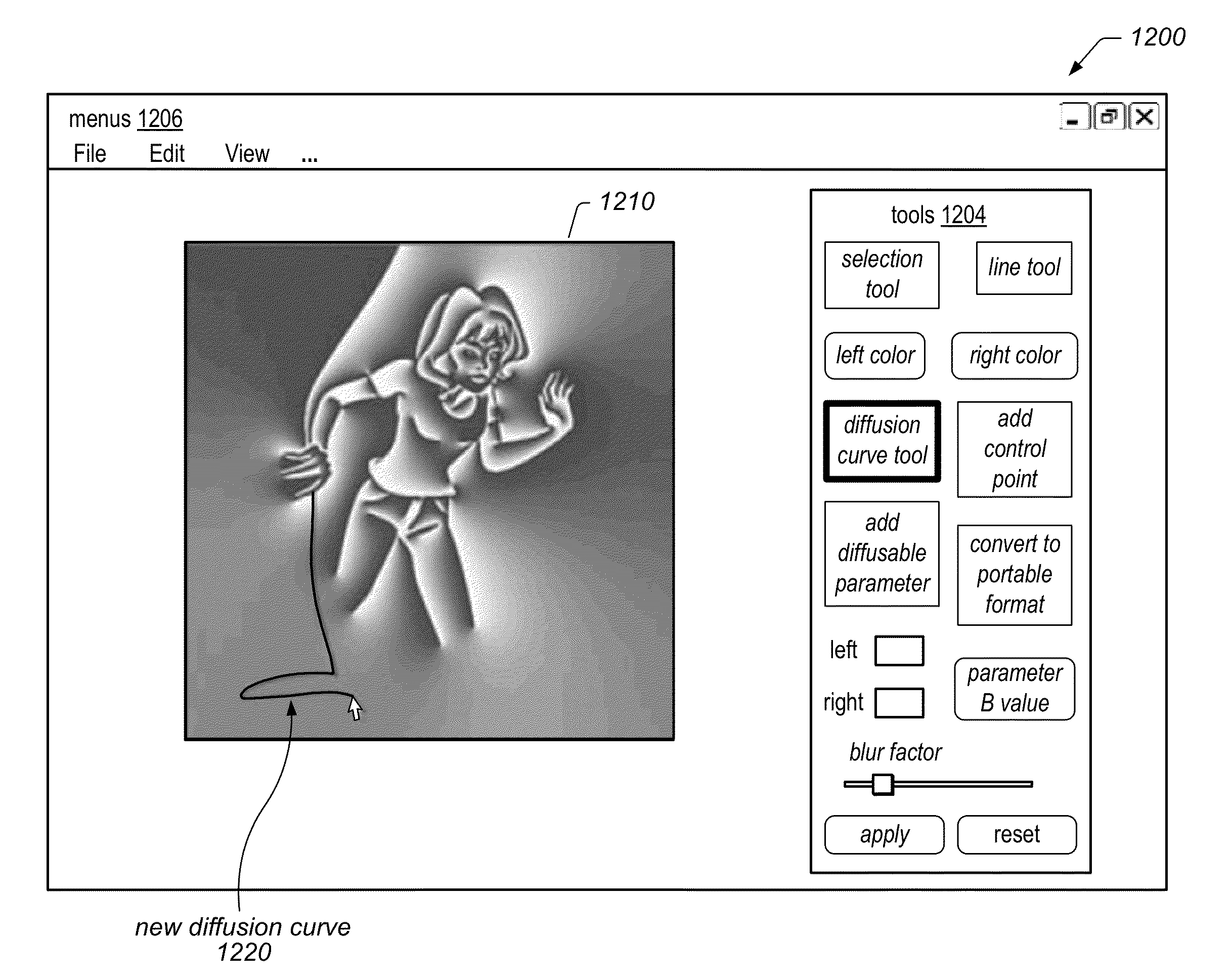 System and Method for Scalable Rendering of Diffusion Curves