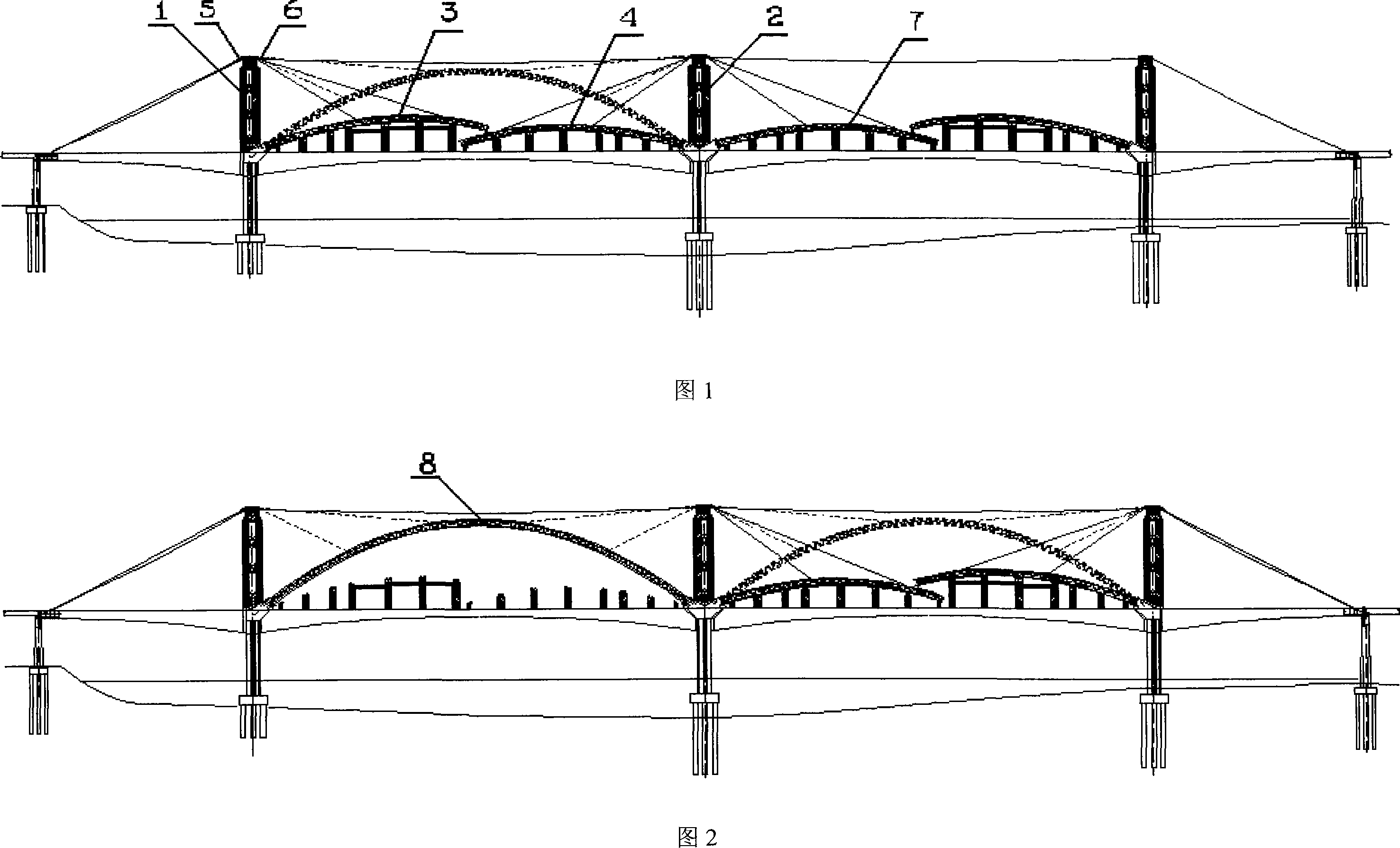 Multi-arch bridge rib vertical turning technical method