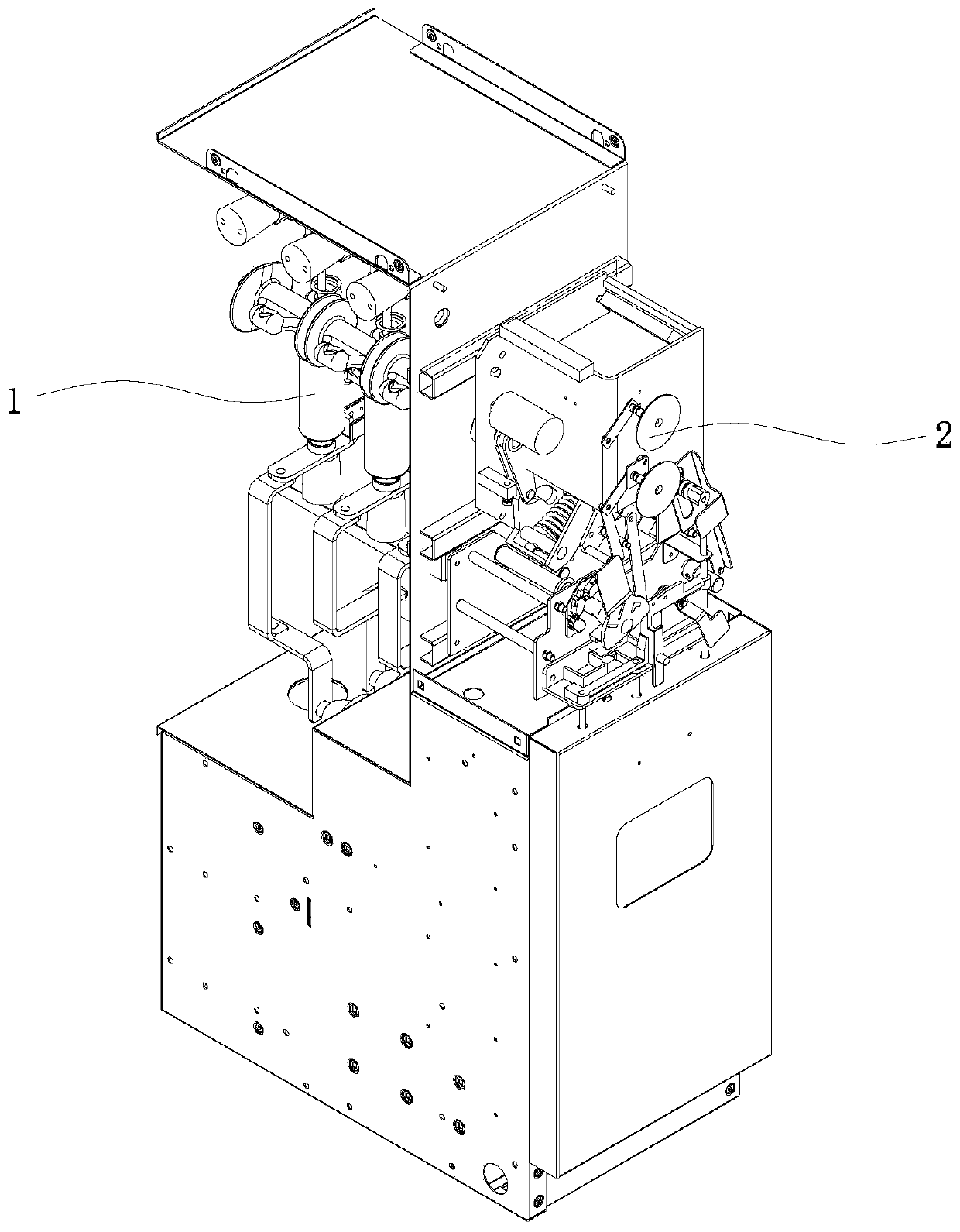 An isolated linkage vacuum load ring network cabinet