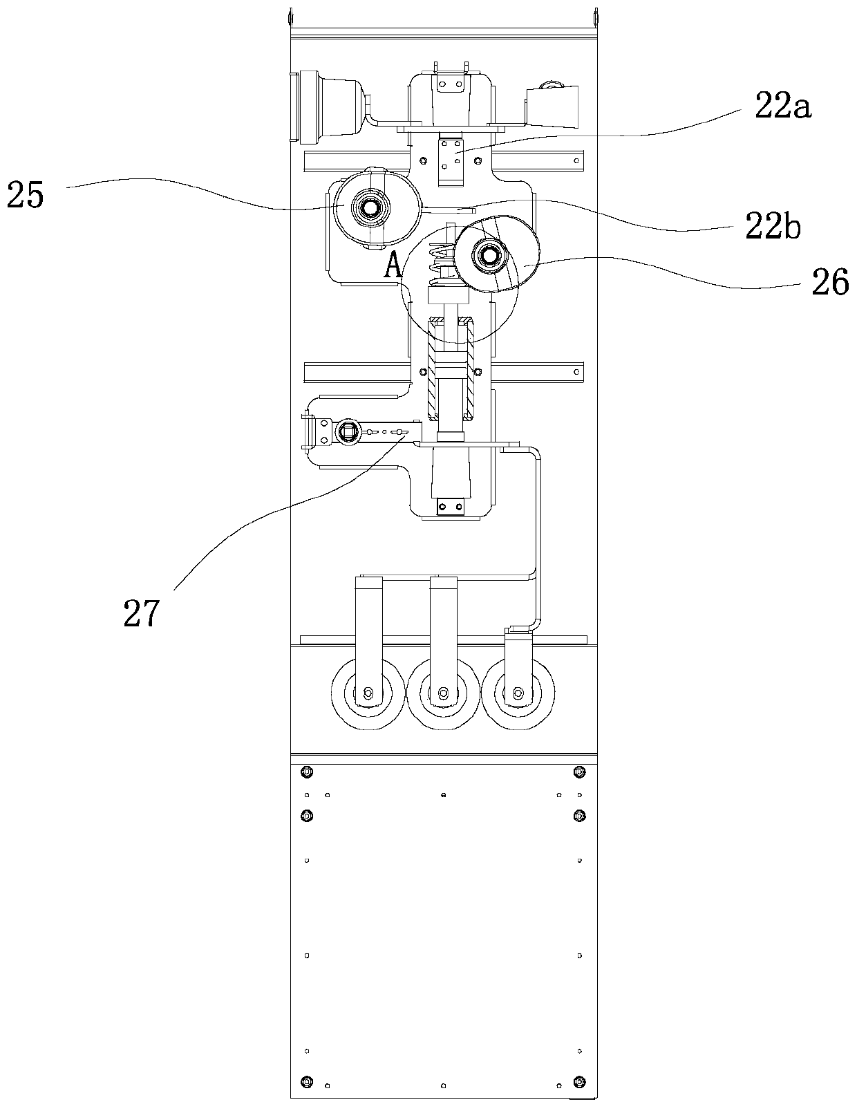 An isolated linkage vacuum load ring network cabinet