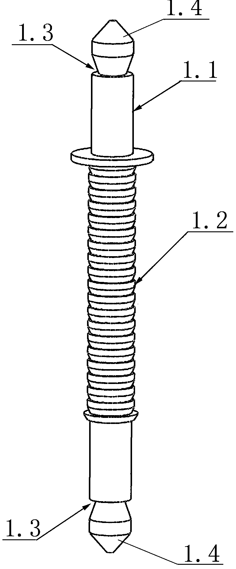 Rod-like connector, thermal-insulation wall and construction method thereof
