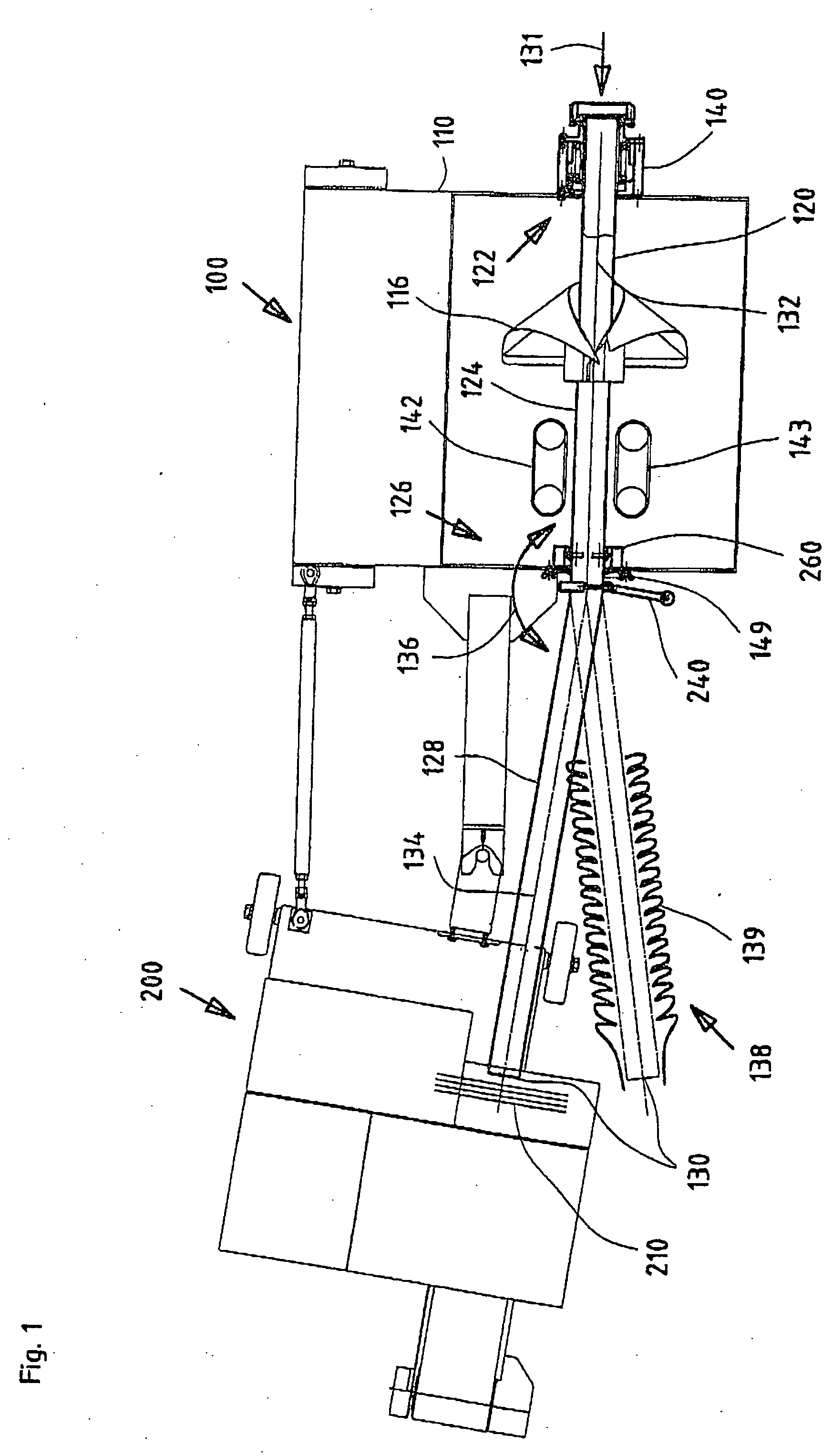 Packaging device for free-flowing bulk material (filling)