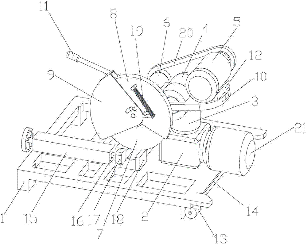 Angle cutting machine