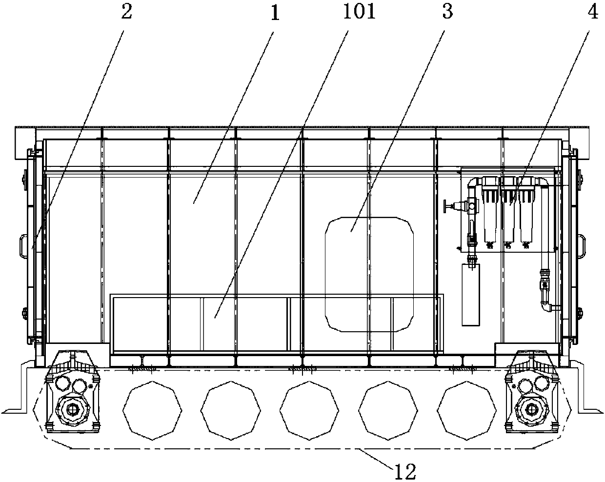 A self-propelled tunnel construction lifesaving system