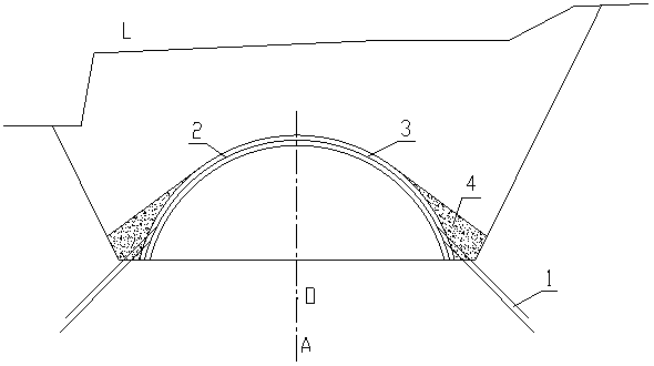 Semi-covering semi-darkened construction method for separated tunnels downwards penetrating through high and steep V-shaped gully eccentric compression section