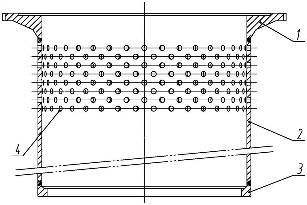 A method for forming integral compression structure of reactor internals