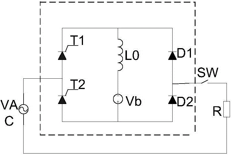 Hybrid short-circuit failure current limiter