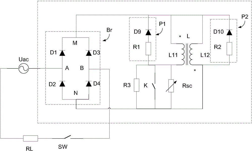 Hybrid short-circuit failure current limiter