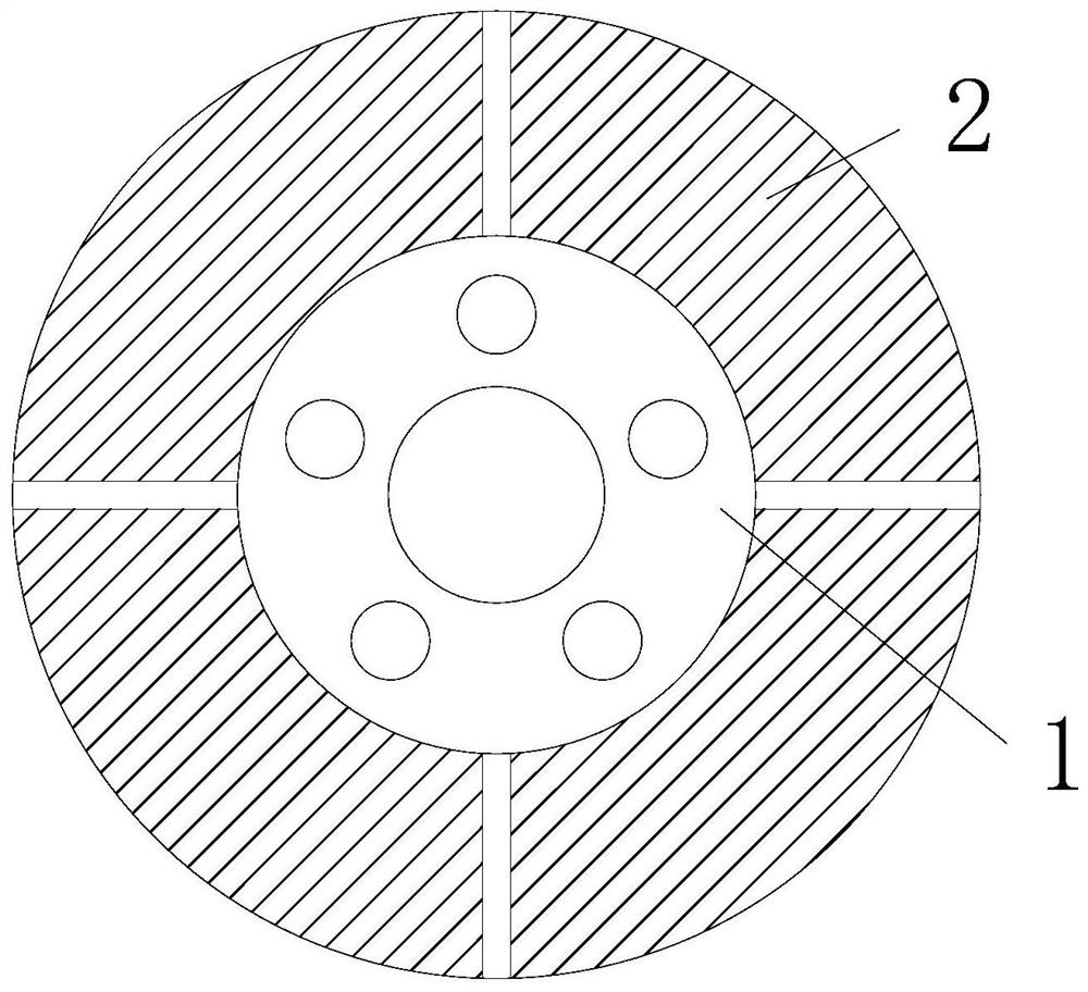 Aluminum alloy/aluminum alloy-ceramic combined automobile brake disc and preparation method thereof