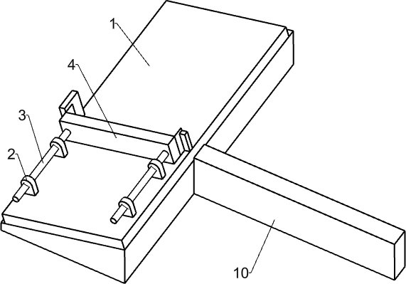 Equal-length cutting device for building small brick strips
