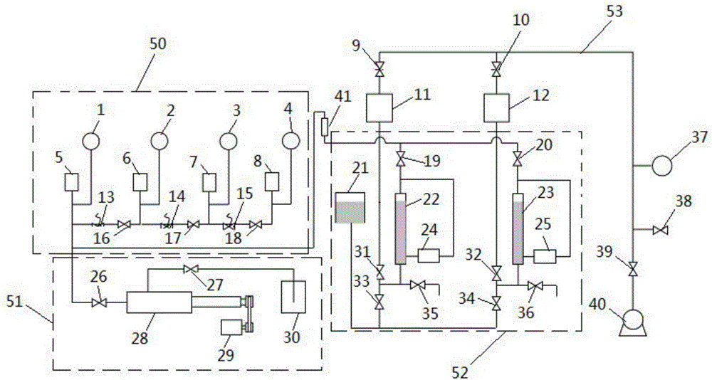 Mercury column interface automatic regulation system and rock core pore structure measuring instrument