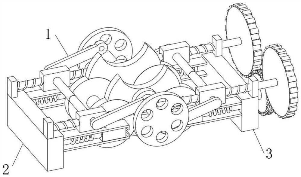 Intermittent disc-shaped separating and conveying mechanism