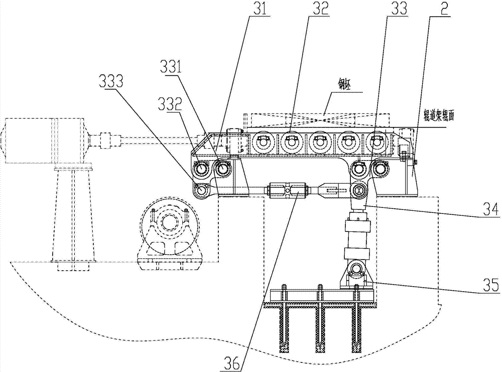 Billet flat support alignment system for the entry end of the reheating furnace