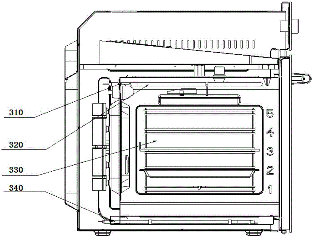 Control method of temperature field for electric oven and electric oven