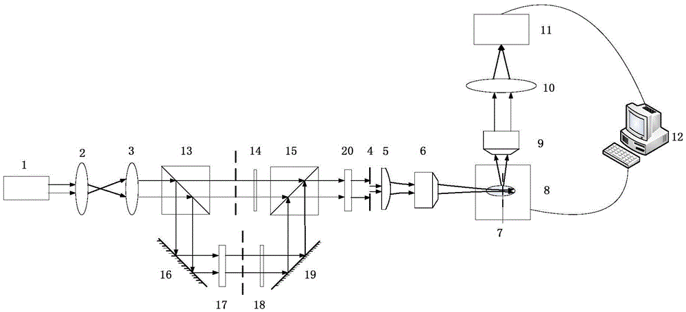 A method and device for light-sheet illumination microscopy based on difference