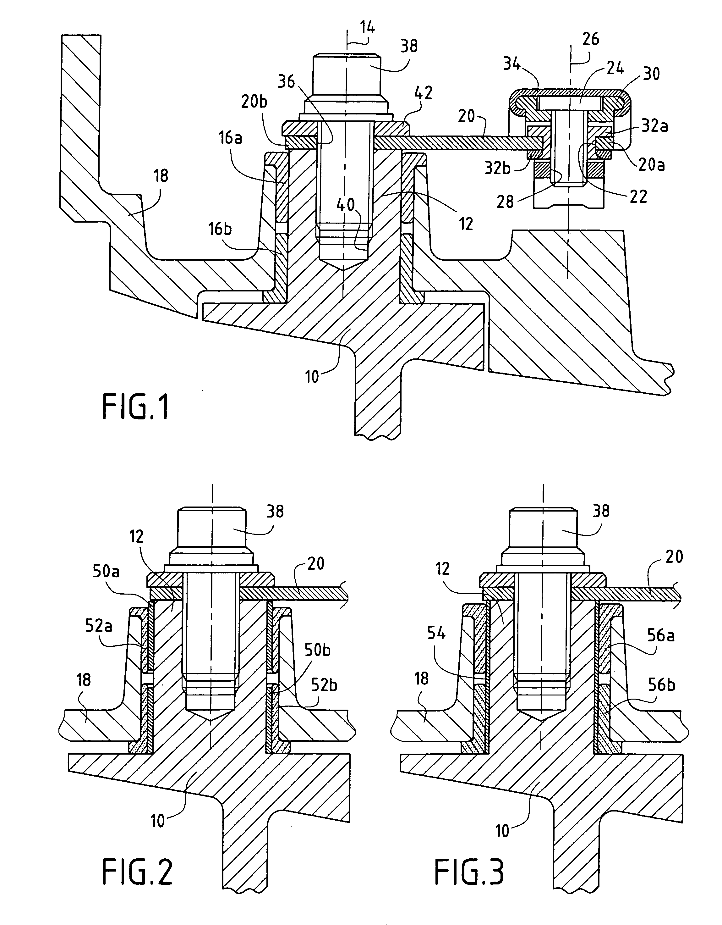 Antiwear device for a variable pitch system for a turbomachine vane