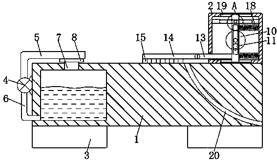 Working table cleaning mechanism for ceramic processing
