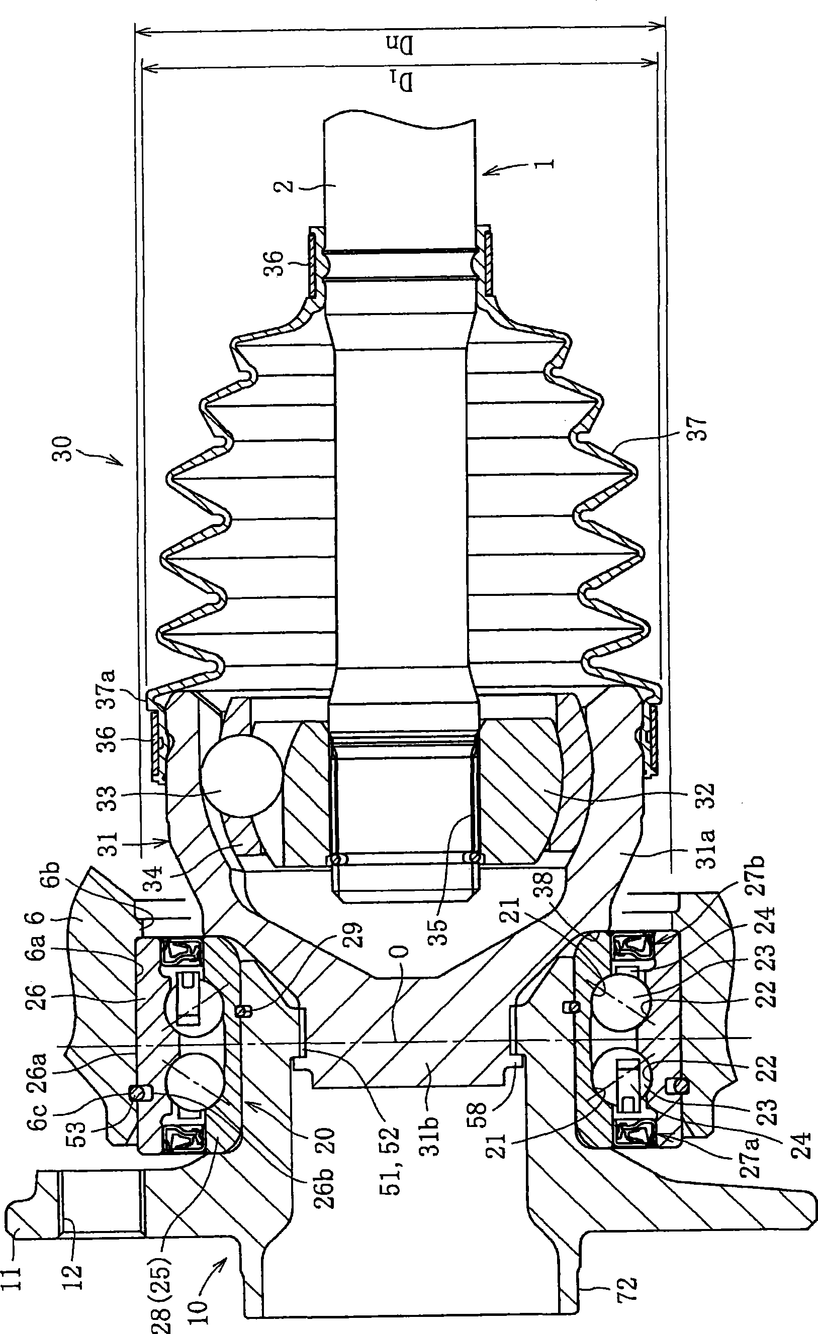 Bearing unit for driving wheels