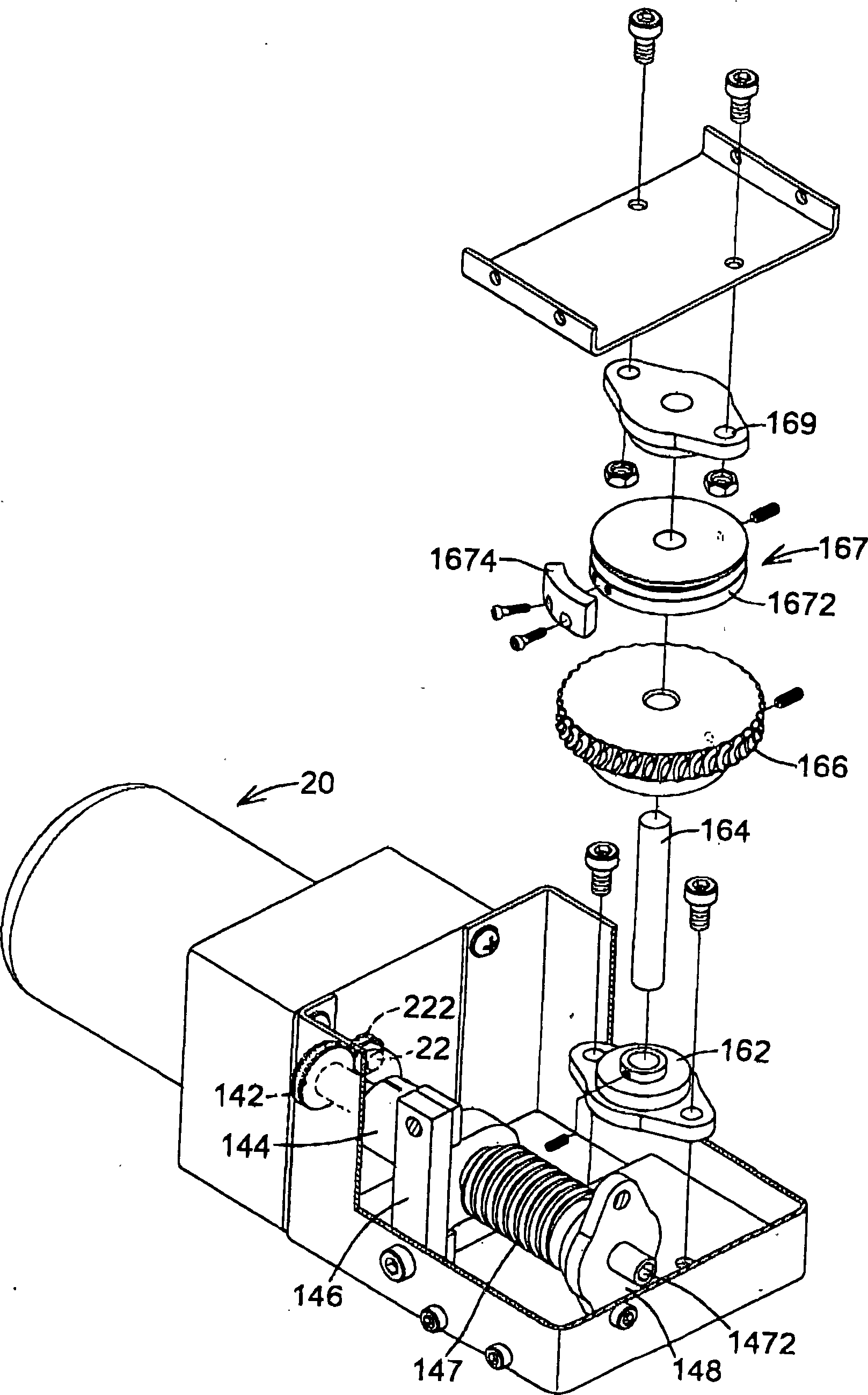 Drive apparatus for electronic type parking system