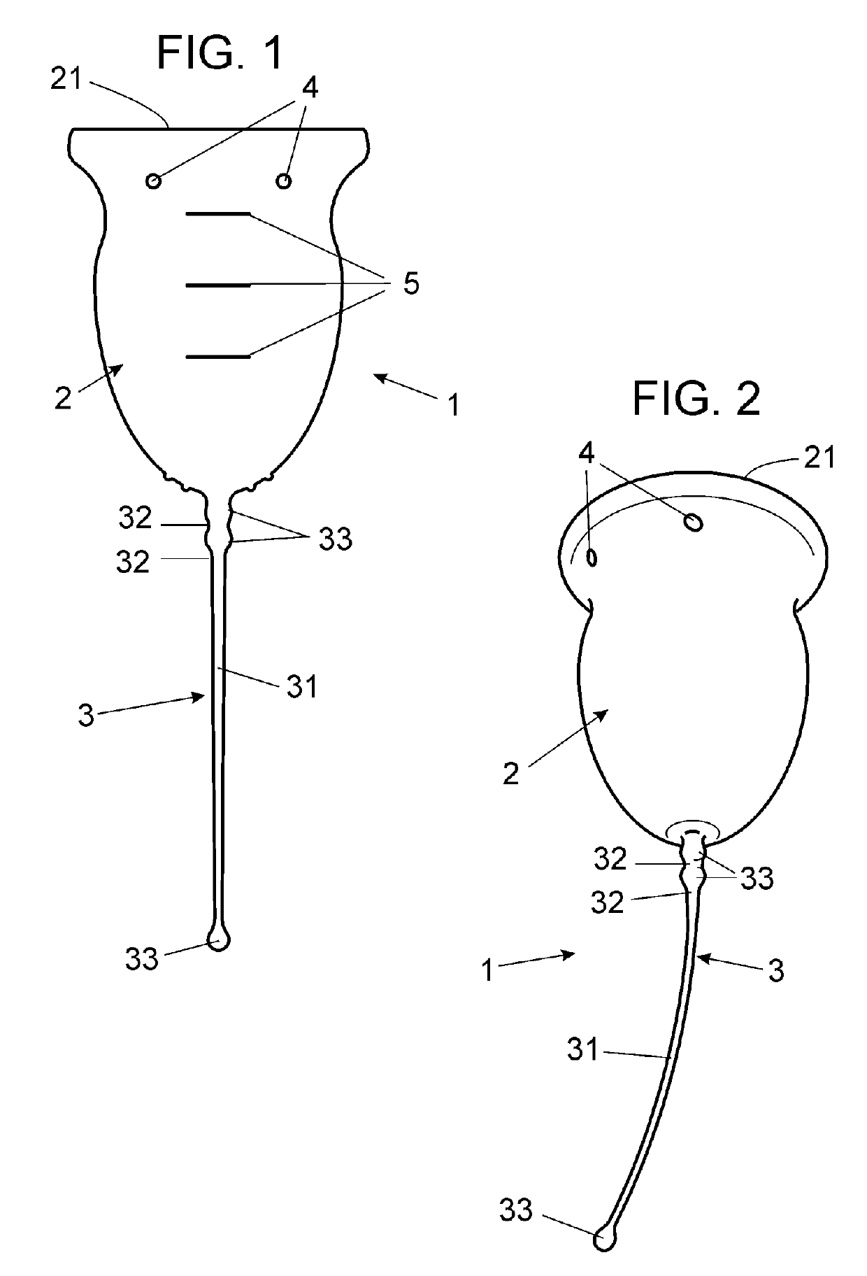 Hygienic device for the collection of menstrual flow