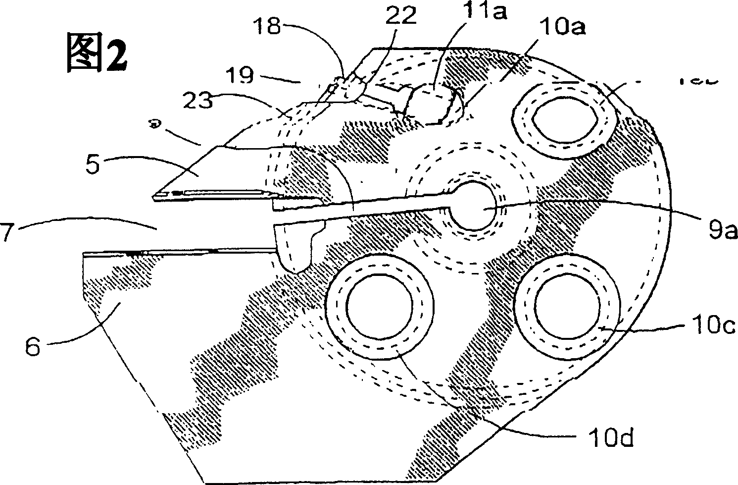 Cutting tool head for a metal working tool